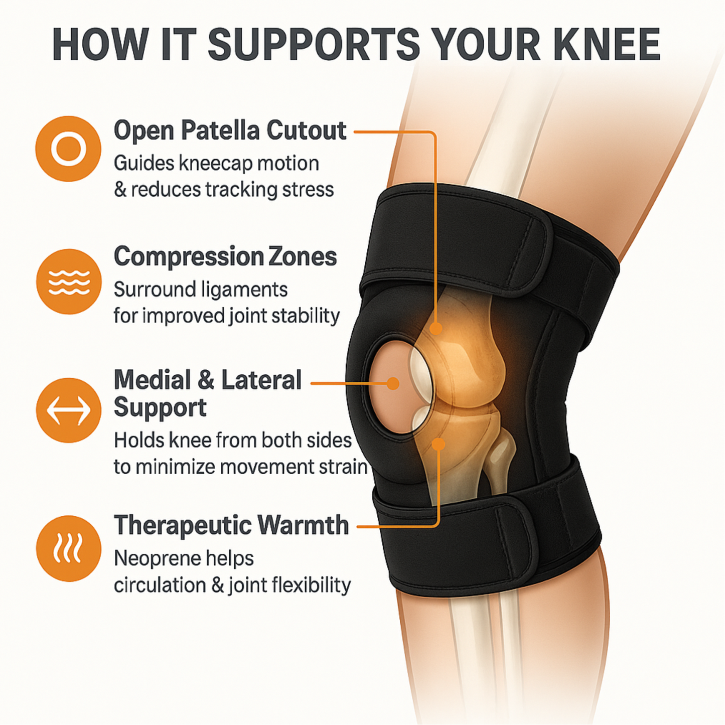 Knee Brace – Adjustable Support & Pain Relief