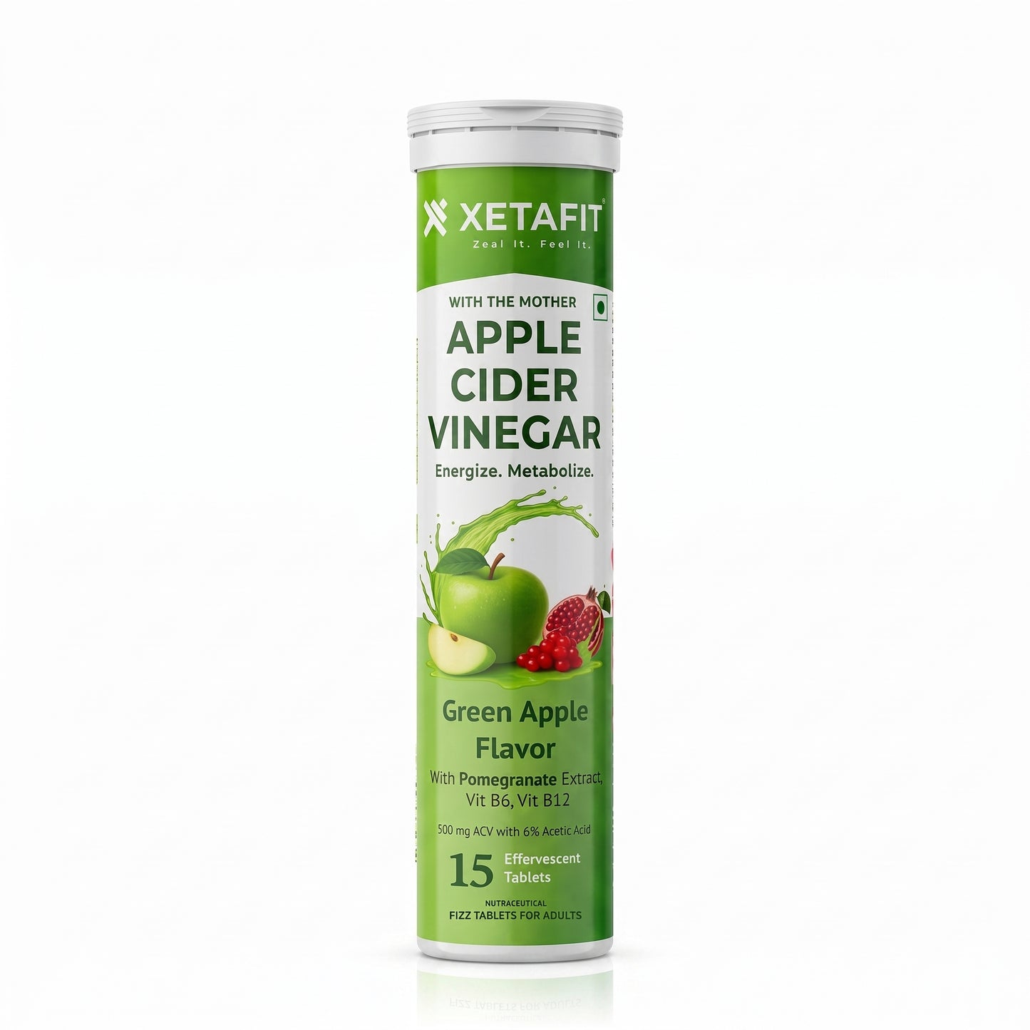 Apple Cider Vinegar Effervescent Tablets – Green Apple & Pomegranate