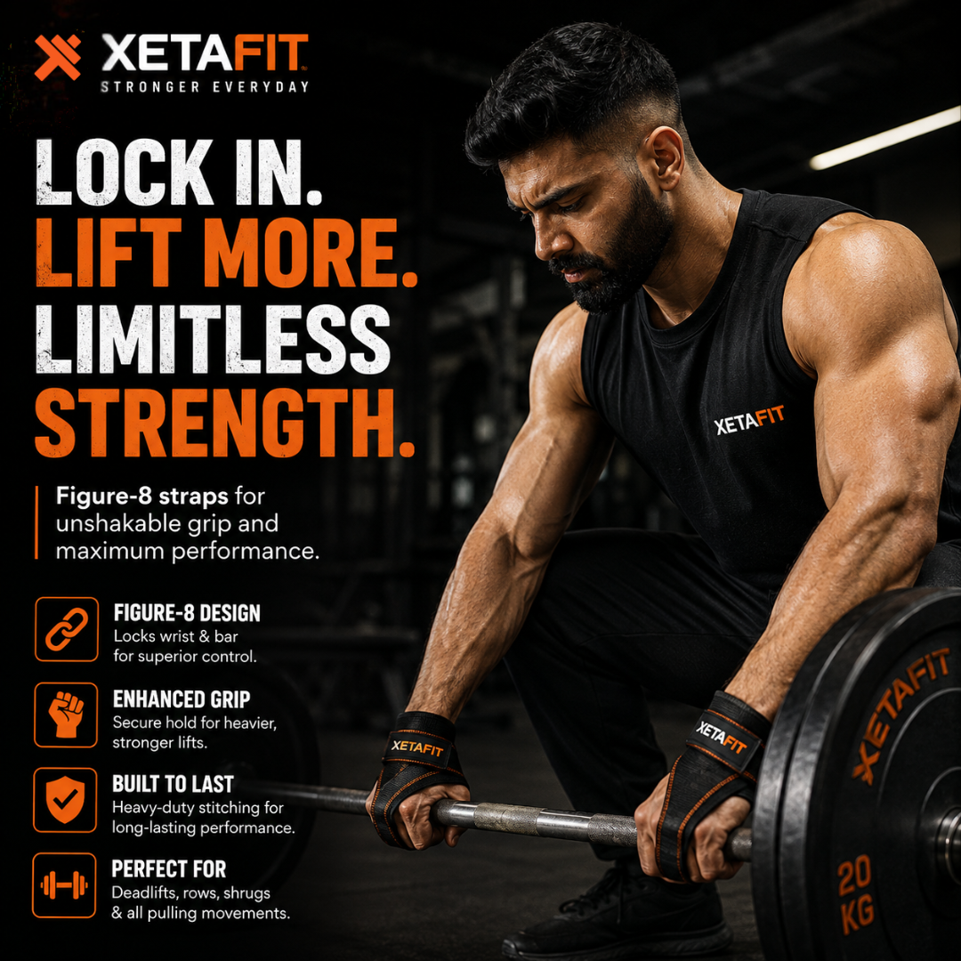 XETAFIT Figure-8 Lifting Straps (Pair)